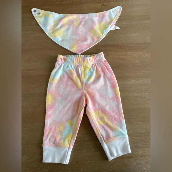Disney Other - 🎀  5 for $30 Disney Baby Bean Tie Dye Pants and Matching Bib 3M